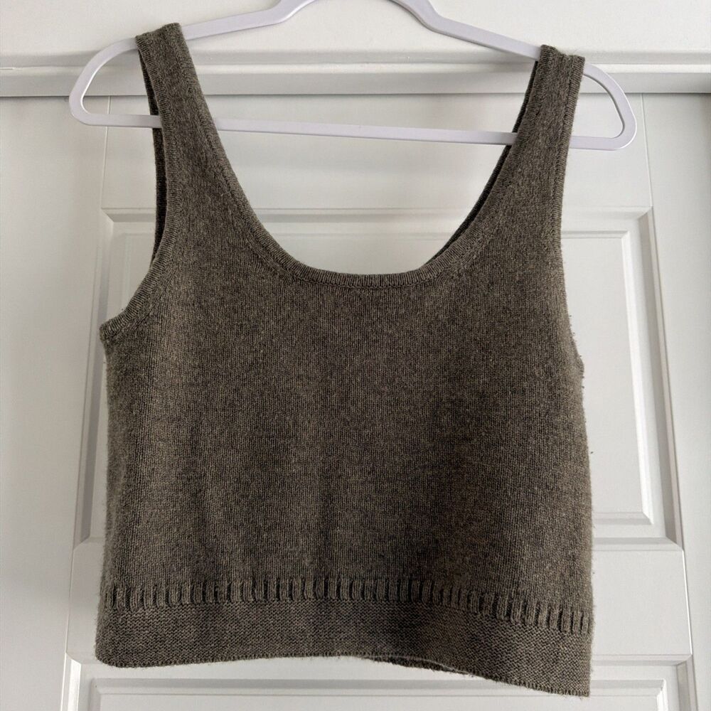 Madewell Women's Wool Blend Knit Tank Sweater Size Medium Olive